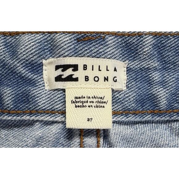 Billabong Womens Sz 27 Jean Shorts Distressed High Waist How Bout‎ That 27x5 NWT - Picture 3 of 11